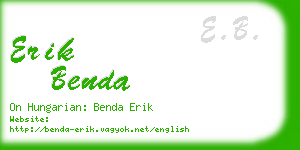 erik benda business card